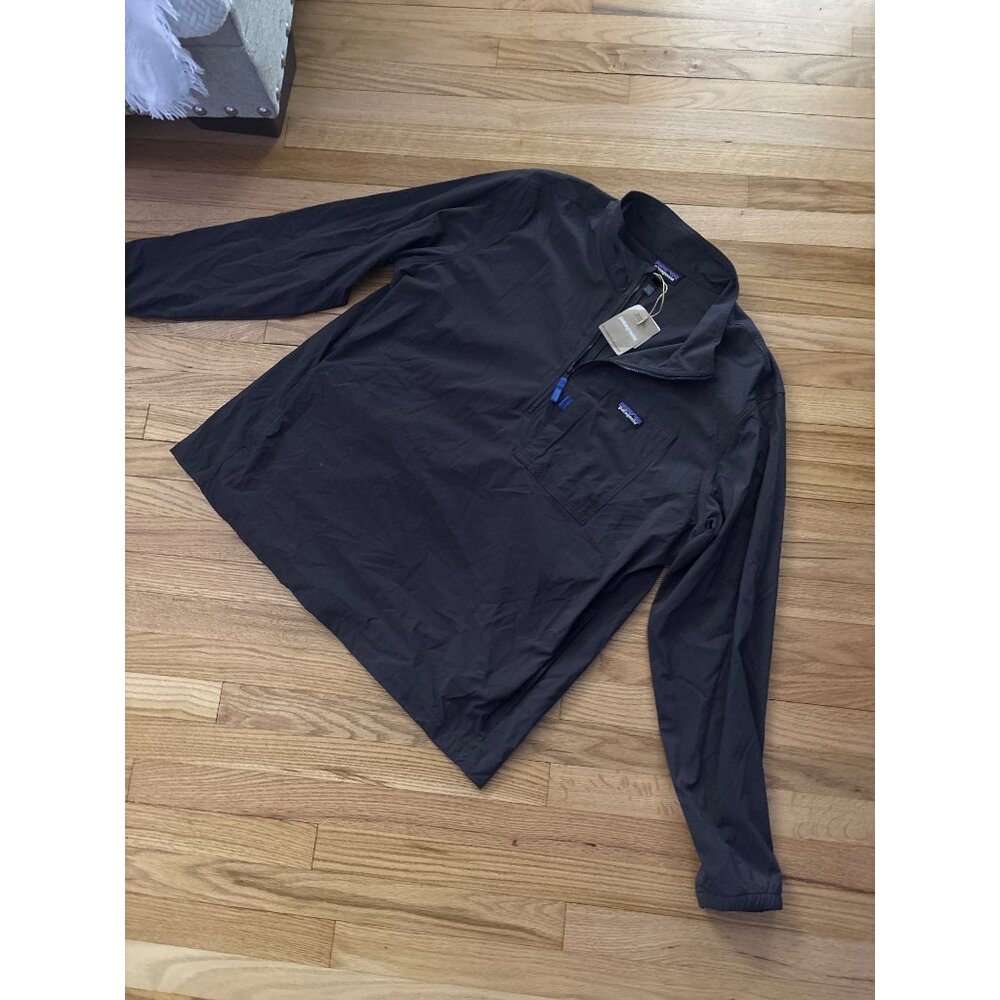 Patagonia Mens Long-Sleeve Black Pullover Outdoor Everyday Marsupial Jacket, new - Picture 2 of 7